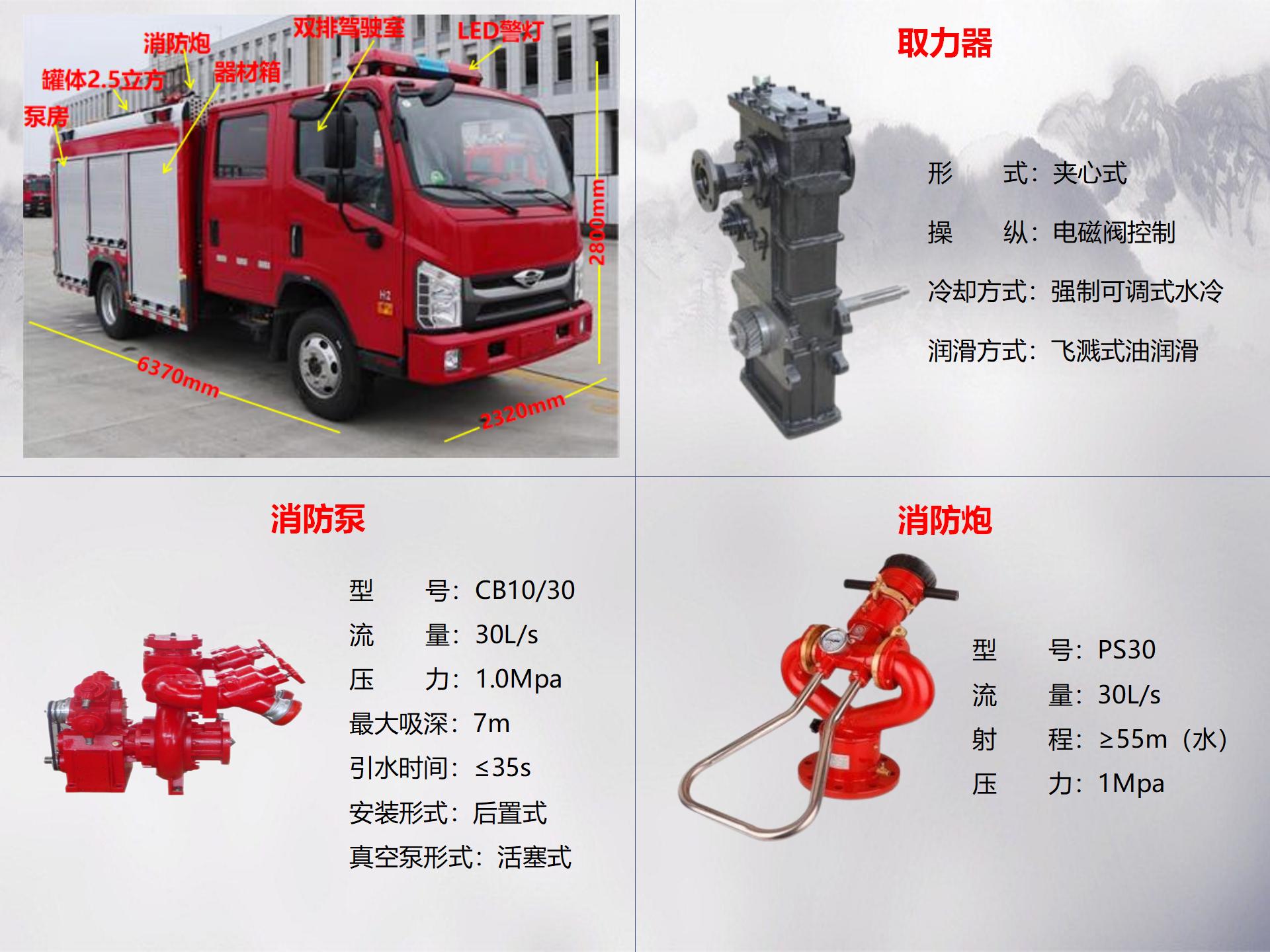 福田2.5噸水罐消防車